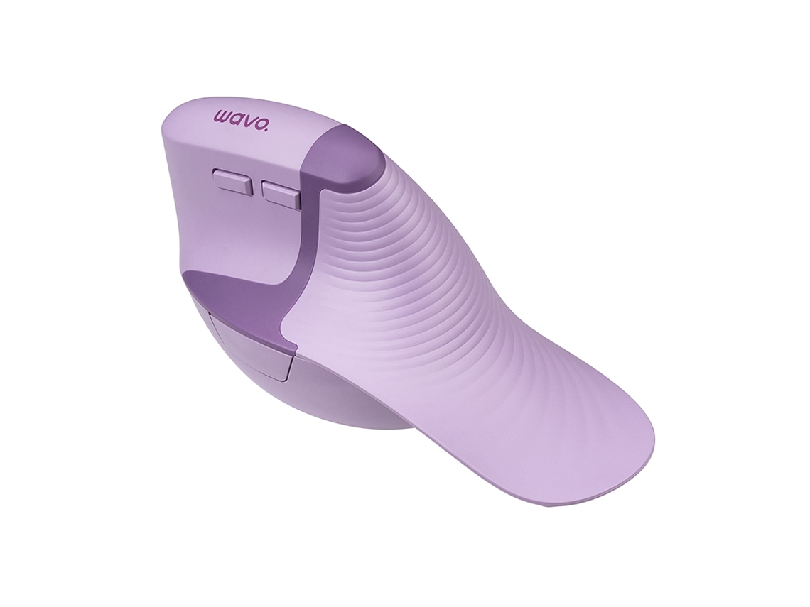 Rato Ergonómico Sem Fios Bestvite Bluetooth De Modo Duplo, Silencioso E Recarregável Roxo