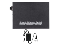 Switch Ethernet Gigabit de 2 Portas TBC MC3712E SFP Plug Play Estável Rede Computador