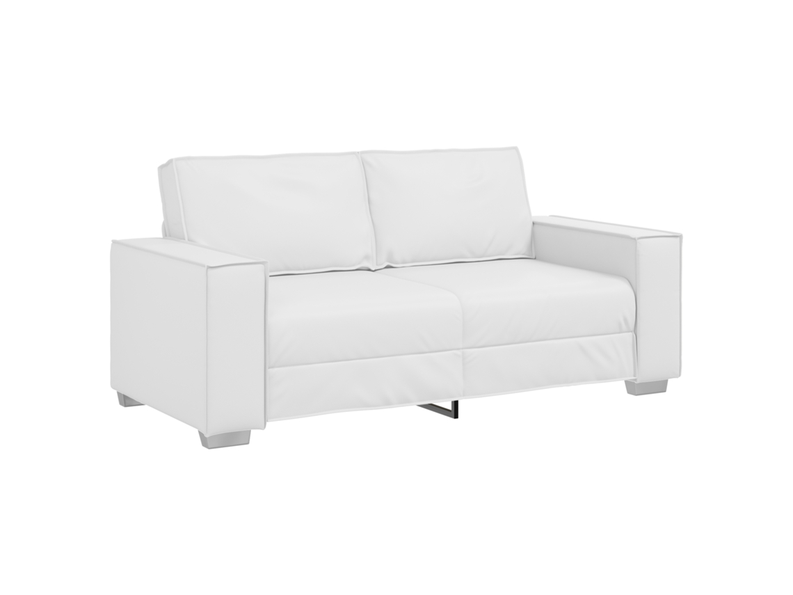 Conjunto 1 Sofá Moderno Vidaxl Branco Couro Sintético (180 Cm)