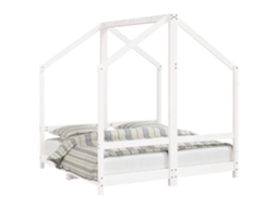 Kids Bed Frame, Kids Bed Frames Vidaxl Branco Madeira De Pinho (2 X (70 X 140) Cm)