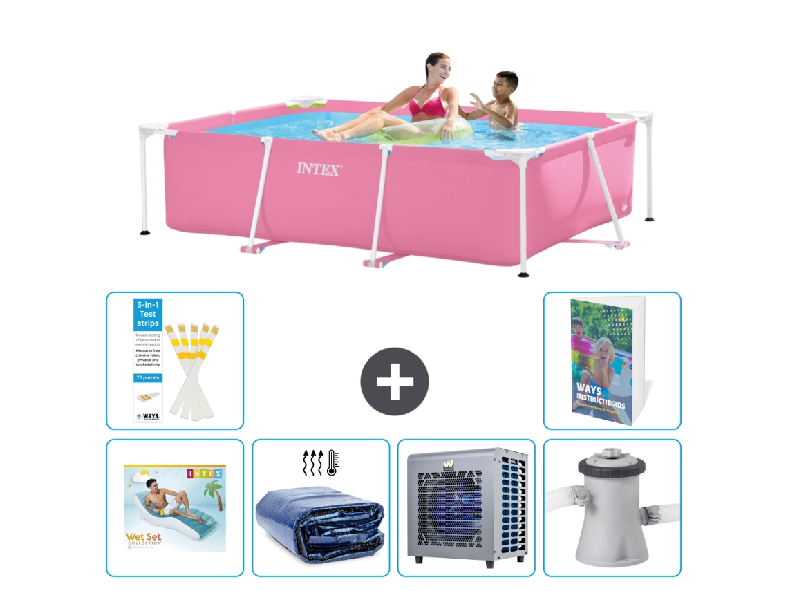 Piscina com Estrutura Retangular 220x150x60 Cm 5 peças S112 INTEX