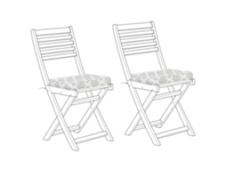 Conjunto De 2 Almofadas Para Cadeira De Jardim Fiji 29 X 38 Cm Verde Menta