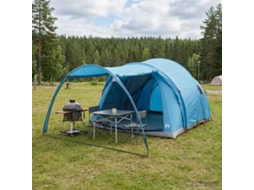 Vidaxl Tenda Túnel Com Telhado Azul 370 X 275 X 210 Cm Poliéster E Aço