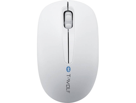 Rato T-WOLF Q3 (Branco - Bluetooth - Regular - 1200 dpi)