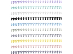 Anéis de encadernação Fuoyloo A4, 12 mm, 10 unidades, multicoloridos, para encadernação de folhetos soltos e organizadores.