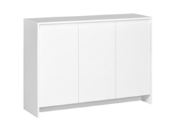 Aparador com 3 Portas e Suporte para Tv, 120x35x85cm, na Cor Branca