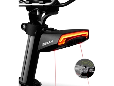 Luz Traseira Da Bicicleta X5 com Sinal de Volta e Luz de Freio Automática Luz Traseira Da Bicicleta com Controle Remoto Sem Fio VOINEE