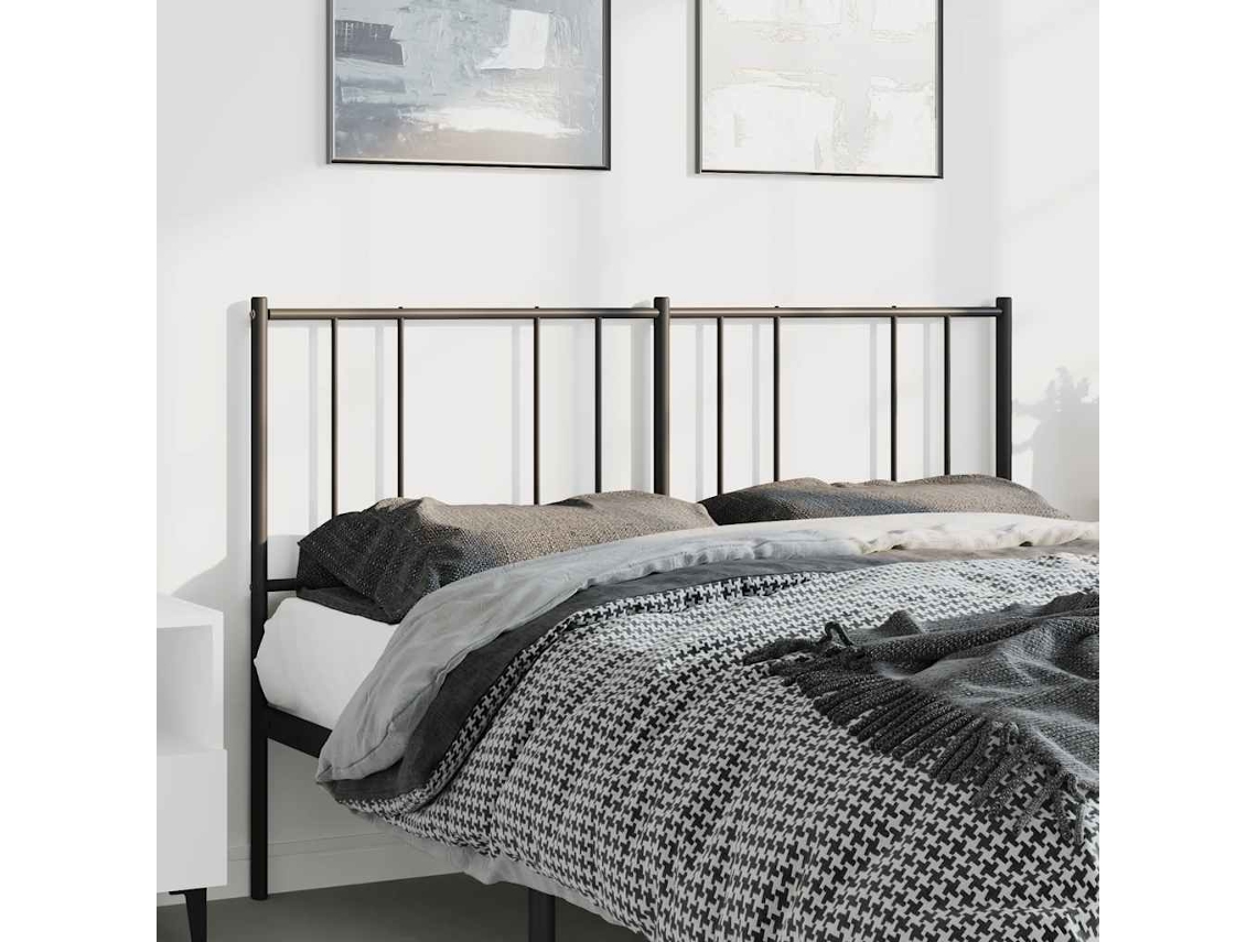 Cabecero de metal negro de 150 cm
