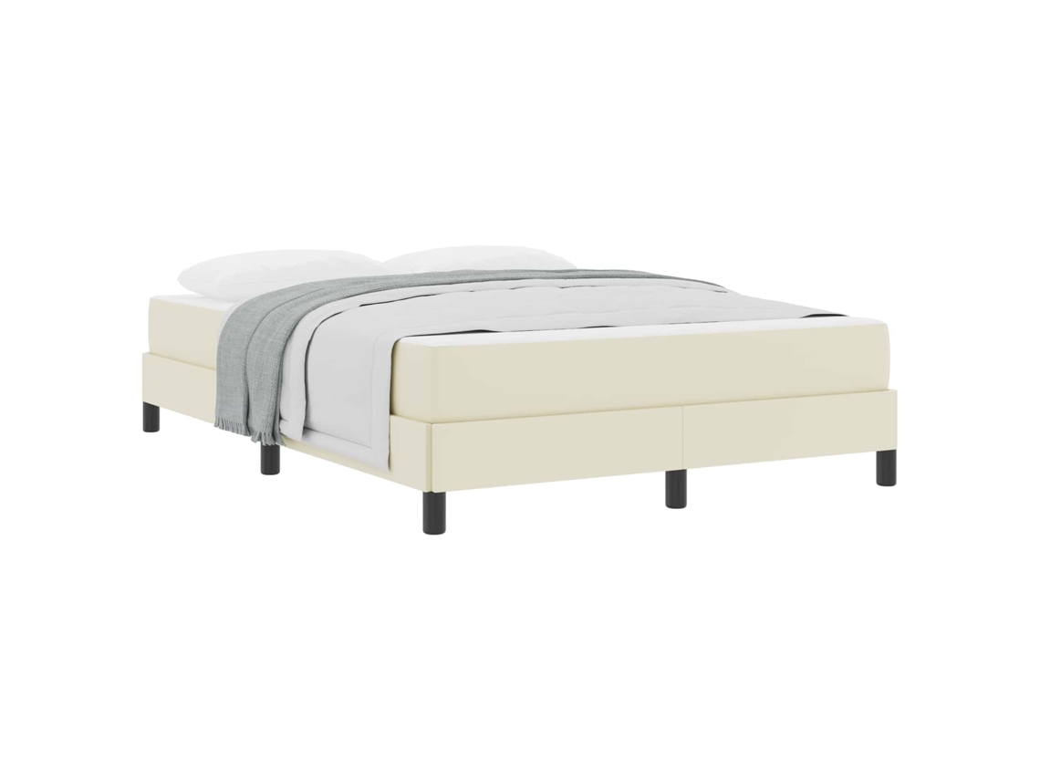 Estrutura da Cama com Colchão Creme 140x190 cm MAISON EXCLUSIVE
