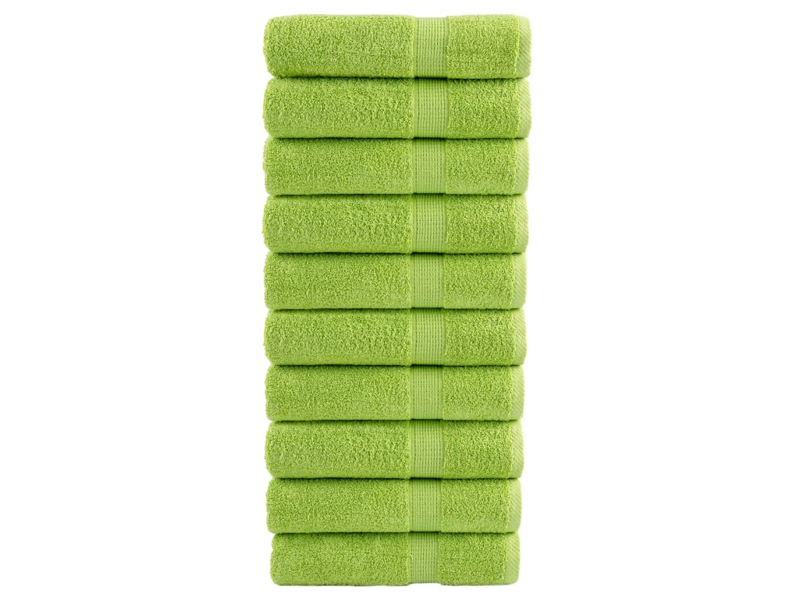 Vidaxl Toalhas De Banho Premium Solund 10pcs 100x150 Cm 600 Gsm Verde