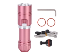 2026 lanterna Led L2 Impermeável 100m Mergulho Camping Regulável Sem Etapas Rosa