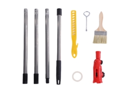 Laxiscreed Haste Extensível Para Rolo De Pintura Com Suporte Universal, Ajustável Em Diferentes Posições