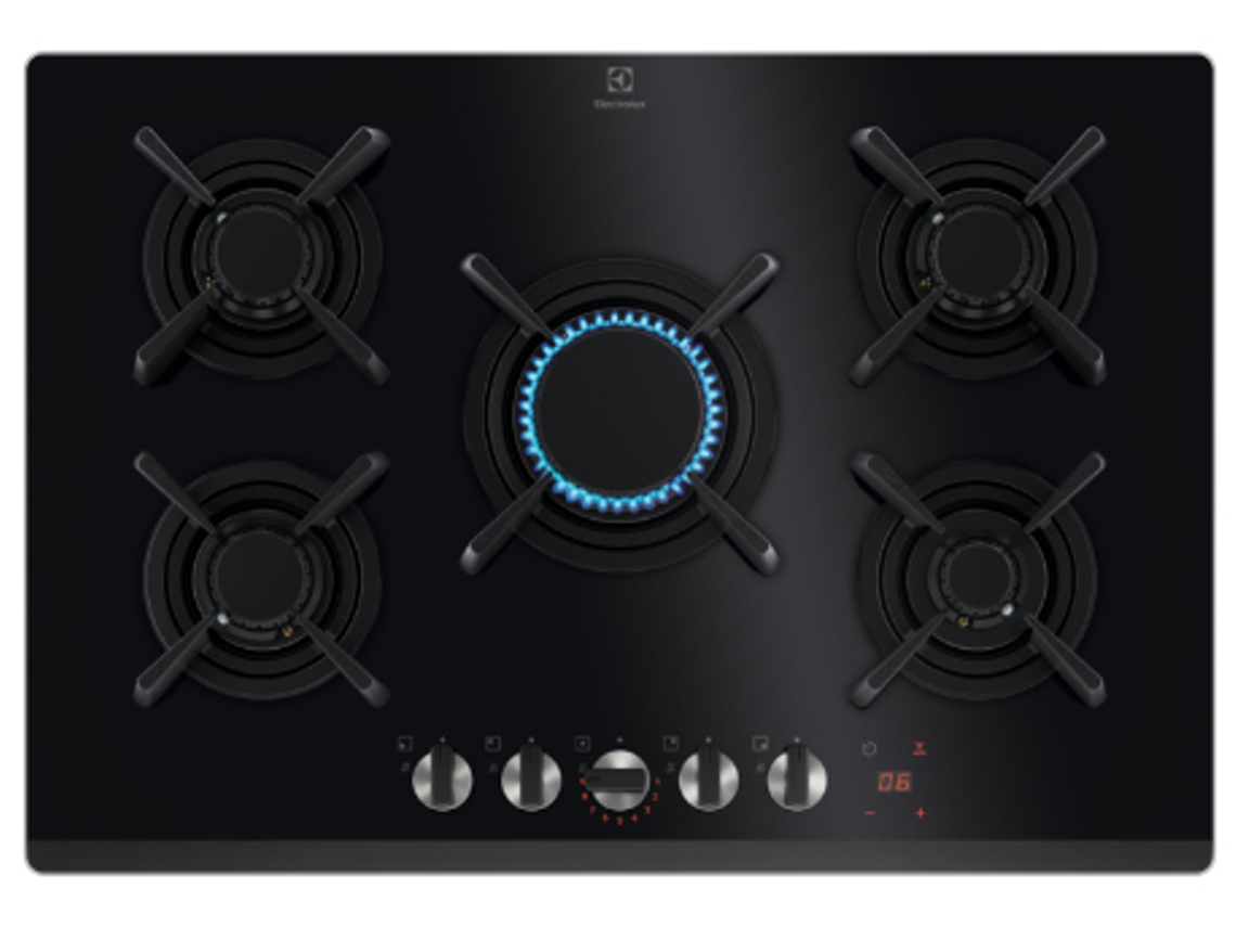 Placa de Gás de Encastre ELECTROLUX (740 mm - Preto)