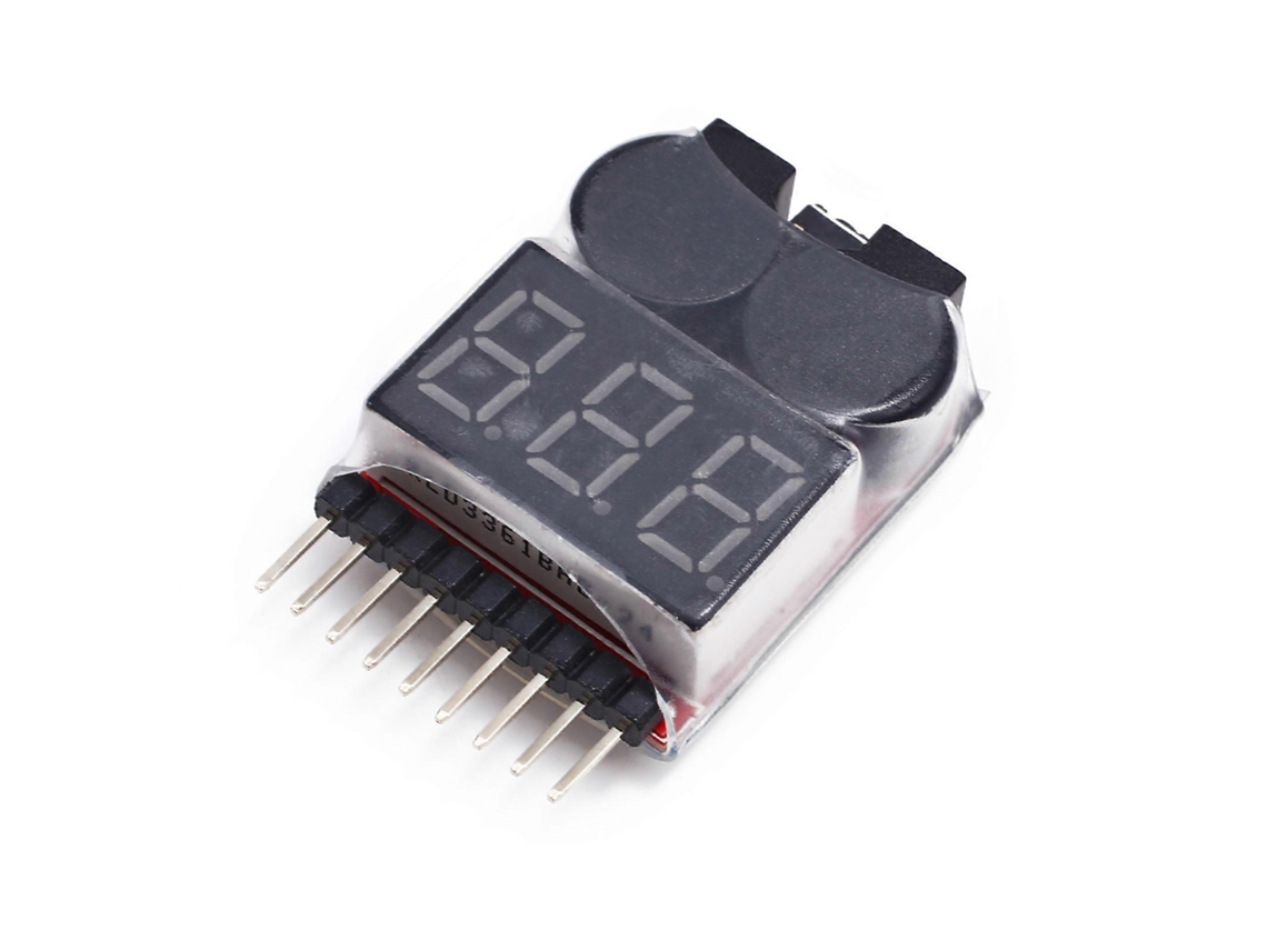 Detector de Baterías Lipo 1 8s com Buzzer e Indicador Led (6 Peças)