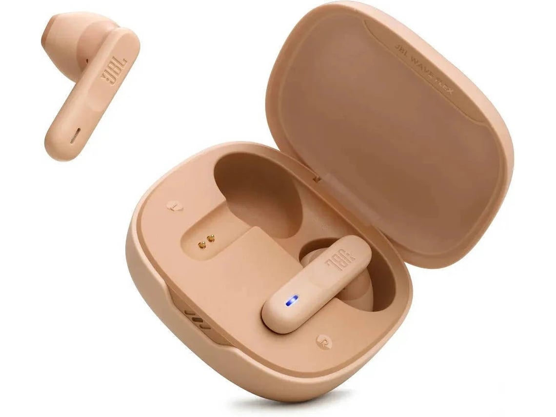 Auriculares Bluetooth True Wireless JBL Wave Flex (In Ear - Microfone -  Bege)