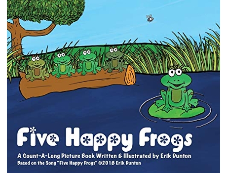 Livro Five Happy Frogs A CountALong Picture Book de Erik Dunton (Inglês)