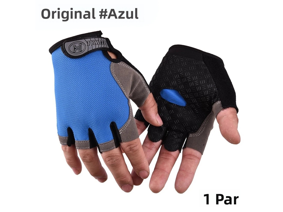 Luvas de Ciclismo MDUG, Impacto, Meio Dedo, Gel (G Preto)