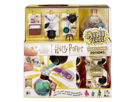 Caixa completa de Harry Potter com 15 mini poções para criar um jogo de lazer criativo para crianças de 8 anos ou mais. Miniverso não comestível.