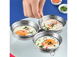 Cozinhador De Ovos Em Aço Inoxidável, 1 Grelha Com 3 Bandejas Para Ovos Cozidos E Pochês, Ideal Para O Café Da Manhã