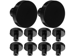 20 Puxadores De Liga Alumínio Preto Para Móveis E Gavetas, Design Simples E Fácil Instalação, Ideais Para Cozinha E Casa