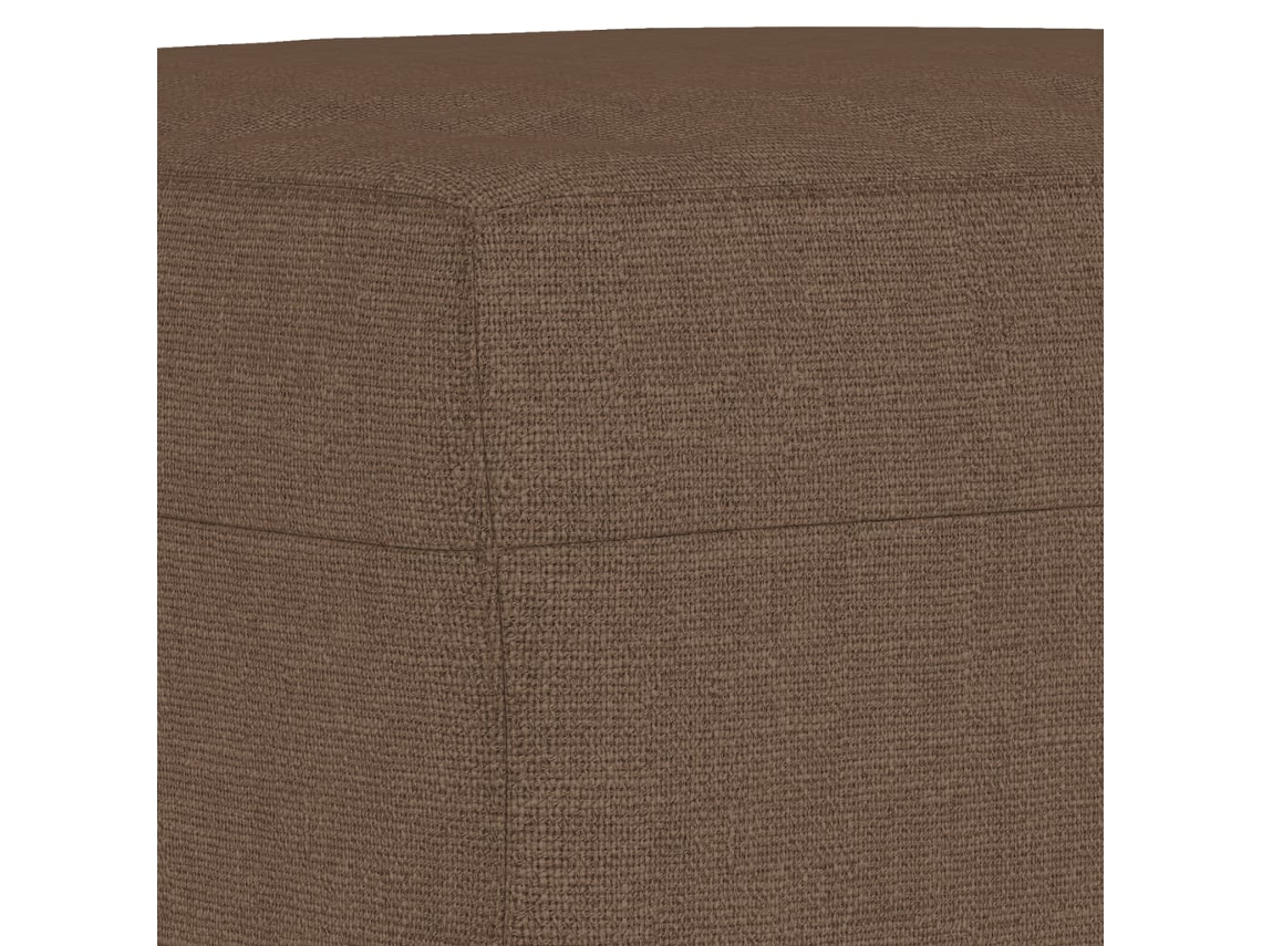 3 Pcs Conjunto de Sofás com Almofadas Tecido Castanho MAISON EXCLUSIVE