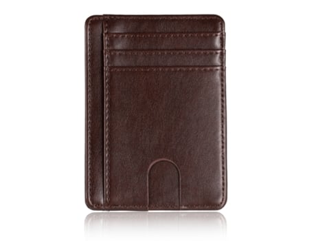 Porta-cartões Carteira, Ultrafina De Homem Mduh Visita Proteção Rfid Pele Castanho