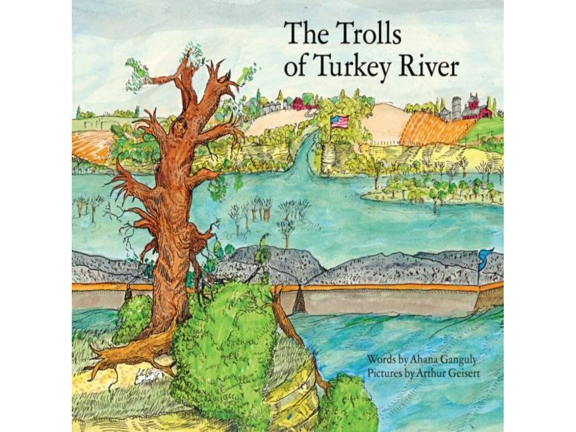Livro Trolls of the Turkey River de Arthur Geisert (Inglês)