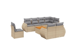 Garden Sofa Set, Garden Sofa Sets Vidaxl Bege Rattan / Vime (n/a)