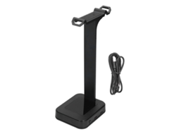Suporte de Fones Rgb LAXISCREED com 2 Portas Usb e 7 Modos de Iluminação