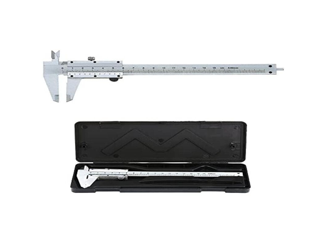 Paquímetro Analógico, Aço Inoxidável De 150 Mm/0,02 Mm, Ferramenta Micrométrica De Alta Precisão Com Medição De Profundidade, Interna E Externa