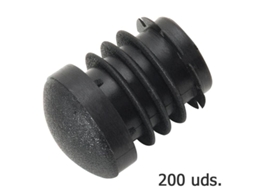 Contera plastico redonda interior negra para tubo exterior ø 23 mm. bolsa 200 unidades