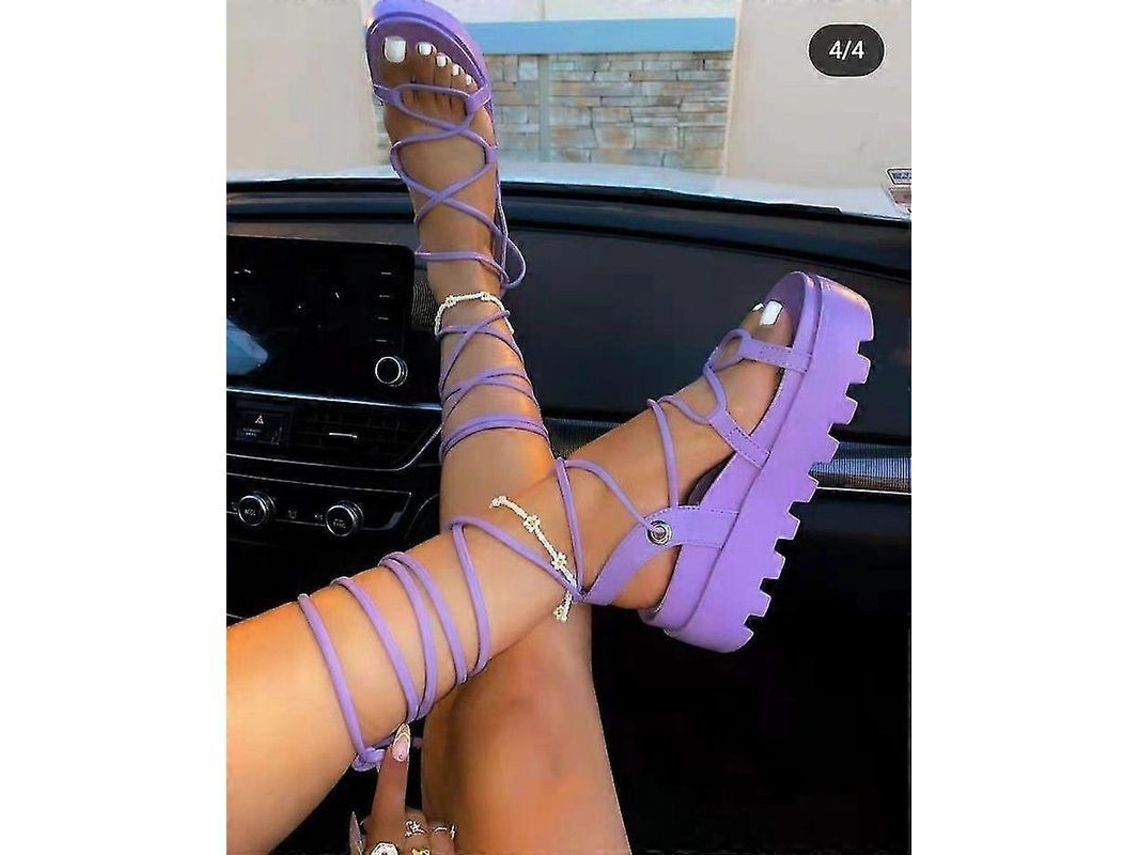2026 sandália Gladiator Feminina de Couro de Qualidade com Solado de Borracha Leve e Confortável