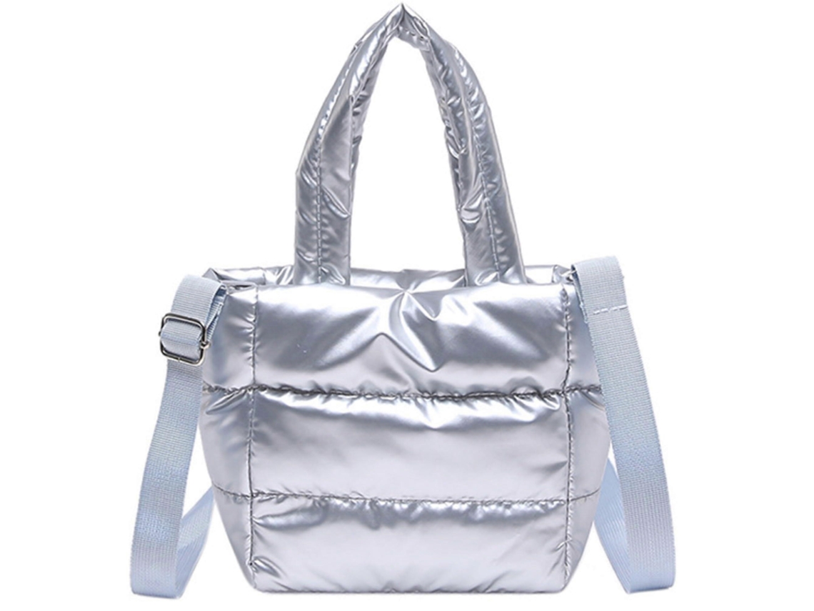 Bolsa transversal AQUAFORGE, metálica, acolchoada, ajustável, feminina