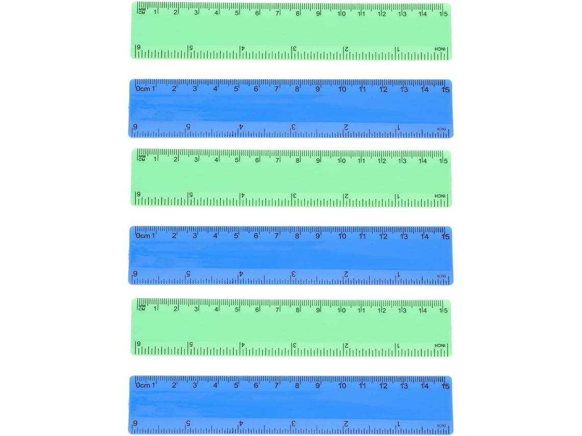 Régua Reta de Plástico Pvc Gadpiparty Para Estudantes, Conjunto de 20 Peças, Medição Precisa, Cor Aleatória, Adequada