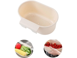 Rebe 3 Canastillos de Drenaje para Fregadero de Cocina, Material Pp de Grado Alimentario, para Lavar Frutas Y Verduras Azul