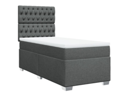Box Spring Bed, Box Spring Beds Vidaxl Cinzeto Tecido (90 X 200 Cm)