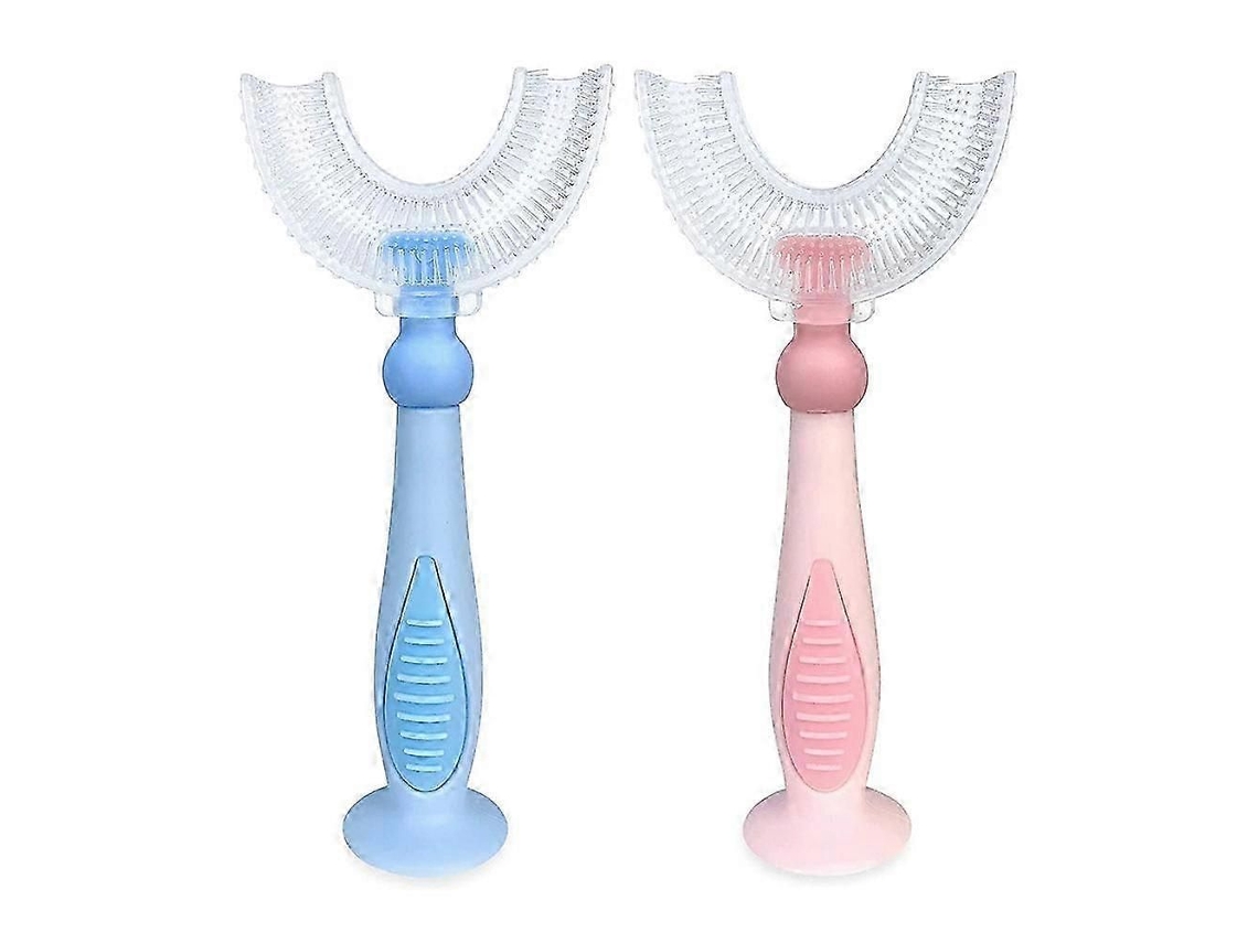 Escova de Dentes em Formato U para Bebês e Crianças, Manual Treinamento com Cabeça Silicone Ma Cio Líquido, Material S GOKOCO