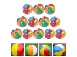 12 Bolas Infláveis ​​de Pvc Para O Verão, 6 Cores, Bola De Brinquedo Interativa Crianças Ao Ar Livre, Cor Aleatóriad -aquaforge