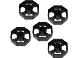 Conjunto De 5-dispensadores Fita Adesiva Mesa Hemobllo, Preto, Base Antiderrapante, Compacto, Para Escritório E Escola