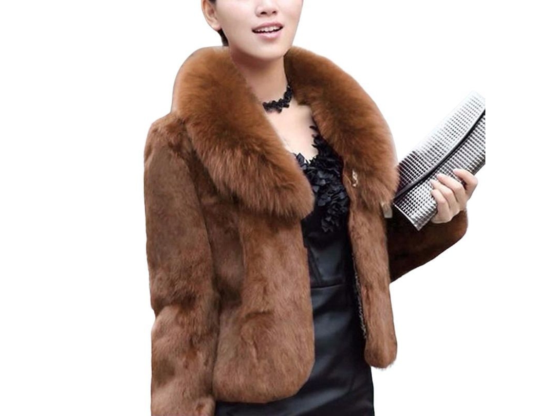 2026 abrigo de Peluche Falso para Mujer de Invierno Grueso Y Caliente Con Bolsillos para Oficina, Fiesta, Cocktail Y Viaje