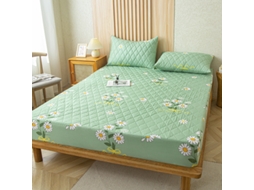 Protetor De Colchão Impermeável Czhhmart( Fitted Sheet) 200cmx220cm (com Par De Fronhas) Margarida