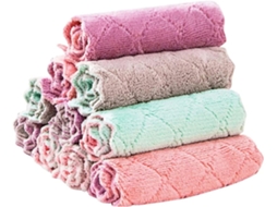 Conjunto De 10 Panos Limpeza Absorventes Antiaderentes Para Toalha Dupla Camada. Vayotoy