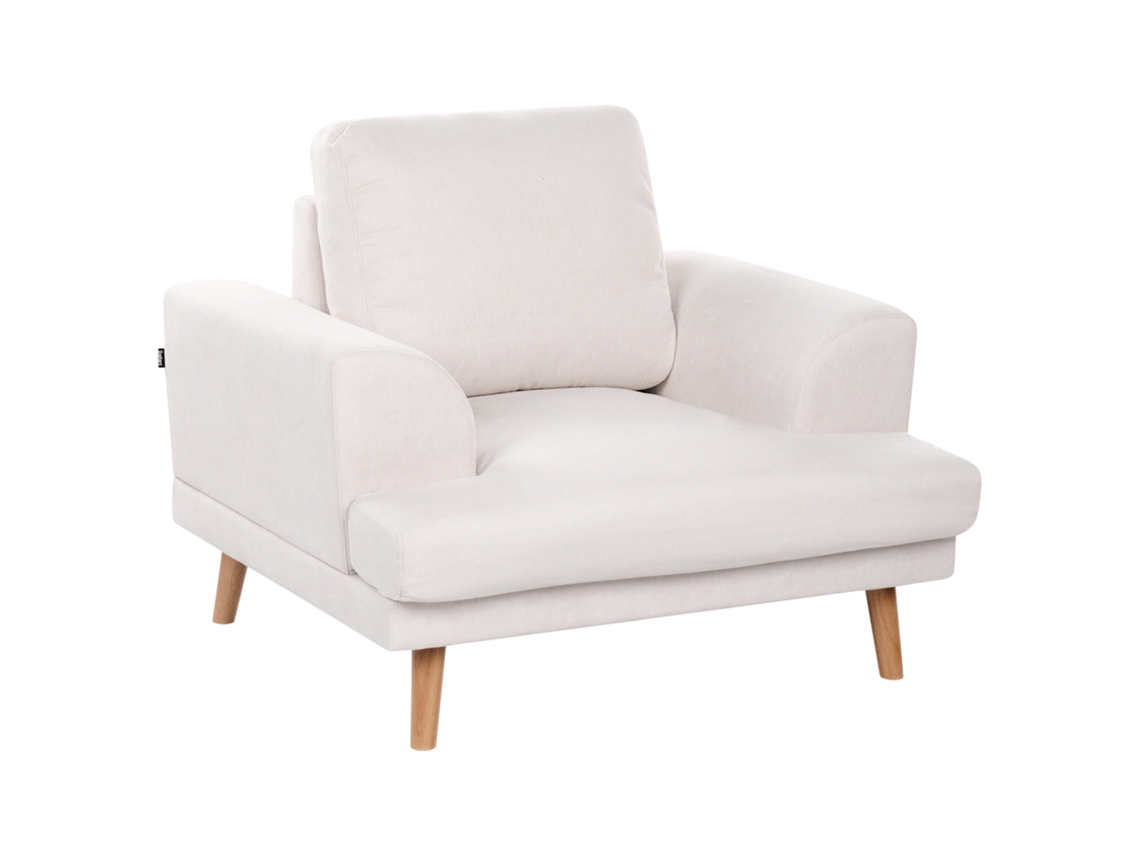 Sillón Beliani Kildal De Tela Beige 114x96x90