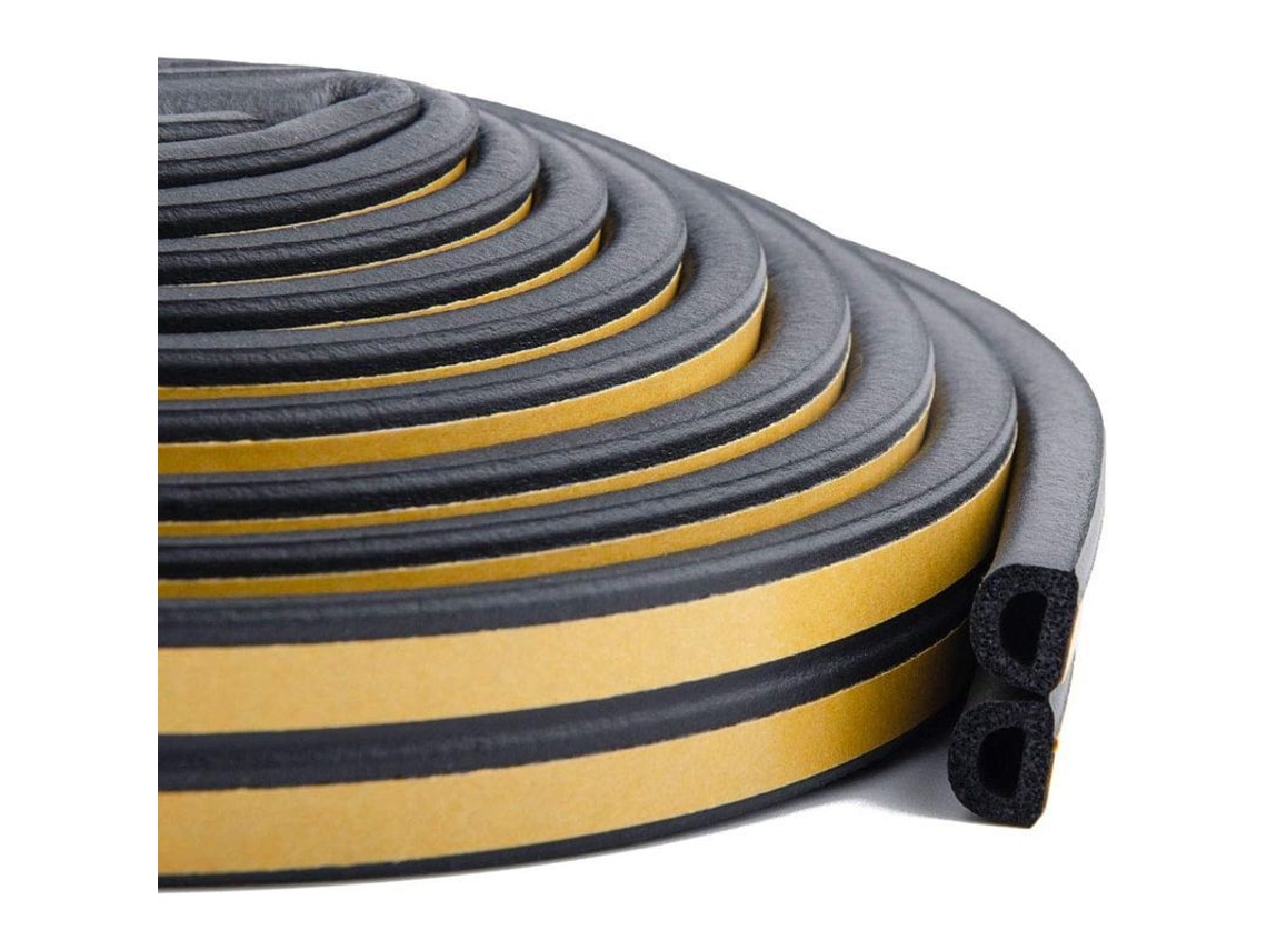 2026 relleno de Isolamento para Portas e Janelas de Espuma Autoadesiva, Total de 4,87 Metros, 9mm X 6mm