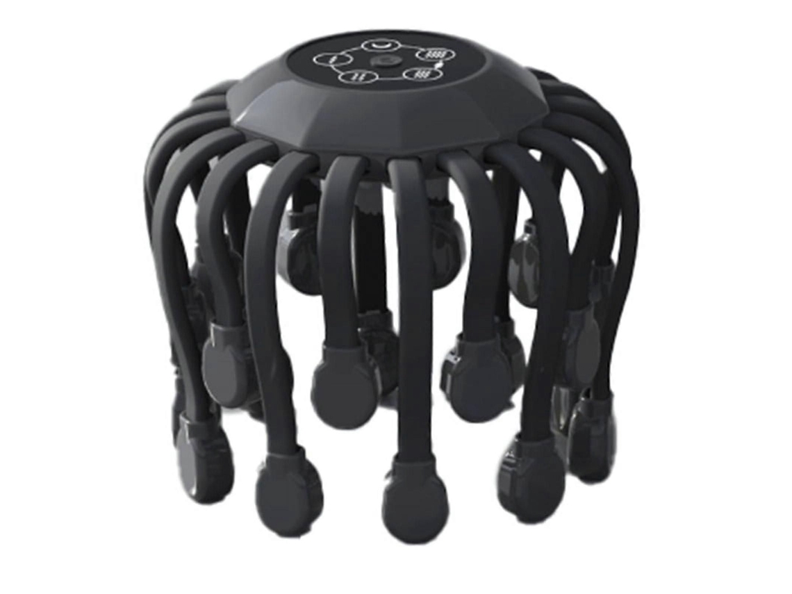 Massageador de Couro Cabeludo com 20 Cabeças Massagem, Vibrador Terapia Luz Vermelha, Coçador em Formato Polvo para Relaxamento e Al GOKOCO