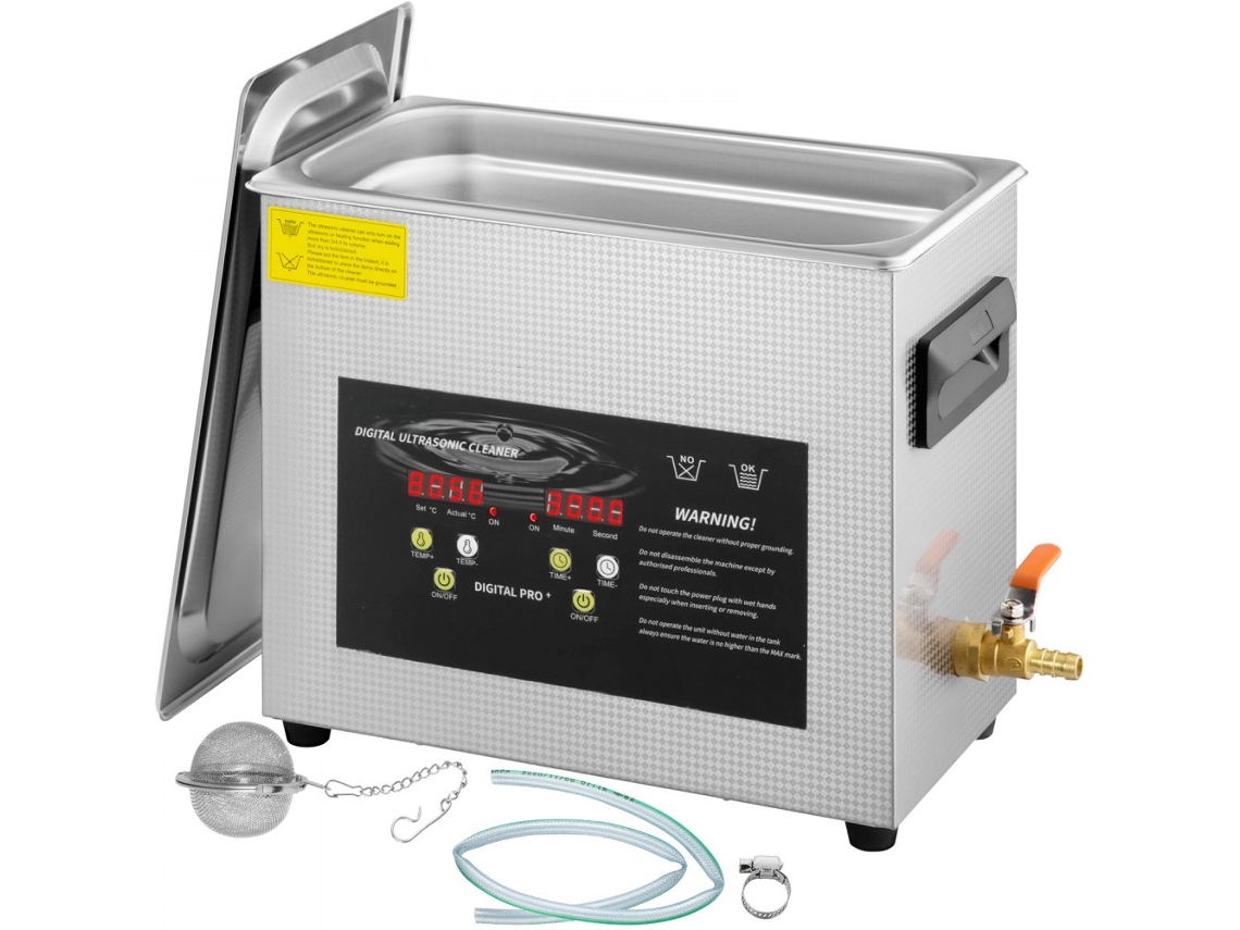 Máquina De Limpeza Ultrassônica Digital 6l Com Aquecimento, Temporizador E Cesto Tekmaquinas