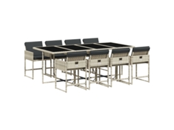 Garden Dining Set, Garden Dining Sets Vidaxl Cinzeto Rattan / Vime (n/a)