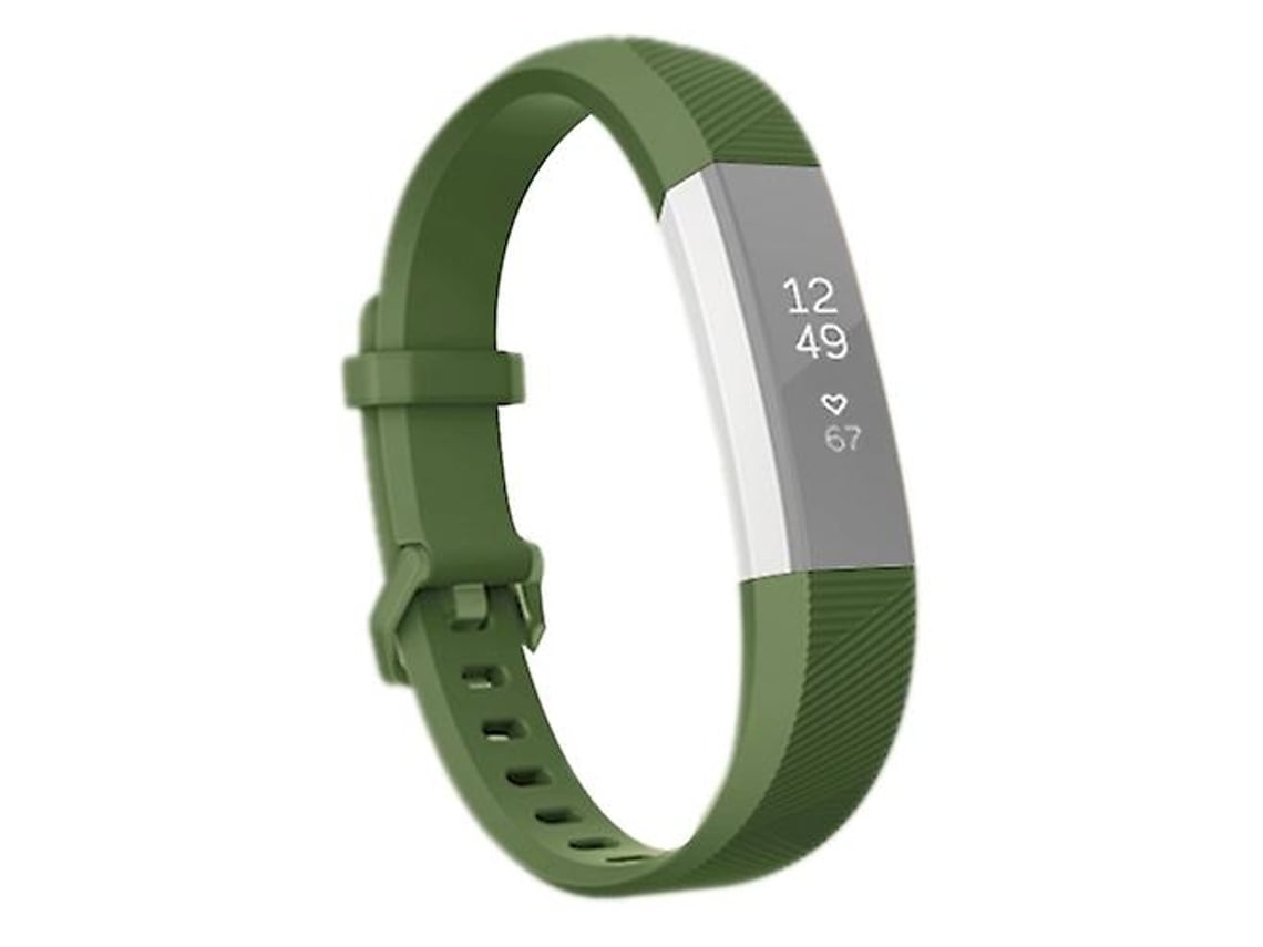 Lurelia Pulseira De Silicone, Compatível Com Smartwatch Fitbit Alta, Comprimento Aproximado 23, 8 Cm, Cor Verde - Exército