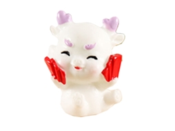 Laxiscreed Ornamento De Ano Novo Com Dragão Branco Em Resina Para Decoração De Carro E Escritório