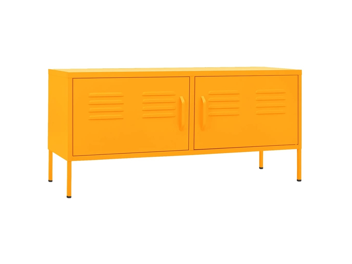 Aço TV Móvel 105x35x50 Cm Amarelo Mostarda MAISON EXCLUSIVE